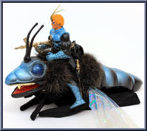 Dargon (Blue) and DragonFlyer from Sectaurs - Beasts manufactured by Coleco [Loose]