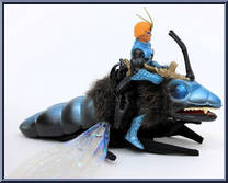 Dargon (Blue) and DragonFlyer from Sectaurs - Warriors Of Symbion - Beasts manufactured by Coleco [Loose]