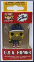 U.S.A. Homer from Simpsons - Pop! Keychains manufactured by Funko [Front]