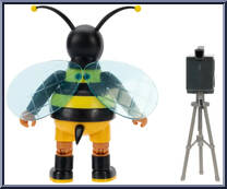 Bumblebee Man (Video Camera) from Simpsons - Basic Series manufactured by Jakks Pacific [Loose]