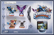 Jet-Vac / Cynder / Double Trouble / Platinum Treasure Chest from Skylanders - Giants - Battlegrounds Mobile Starter Pack manufactured by Activision [Front]