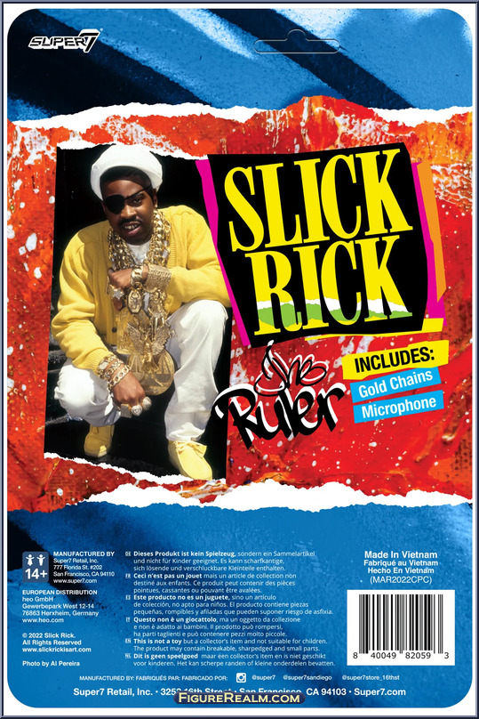 Slick Rick (The Ruler) Slick Rick Basic Series Super7 Action Figure