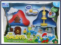 Smurf (Red / Blue House) from Smurfs - Mushroom Houses manufactured by Jakks Pacific [Front]