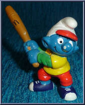 Baseball Batter Smurf from Smurfs - McDonald's manufactured by Peyo [Loose]