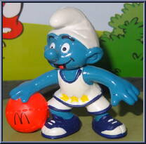 Basketball Smurf from Smurfs - McDonald's manufactured by Peyo [Loose]