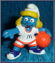 Basketball Smurfette from Smurfs - McDonald's manufactured by Peyo [Loose]