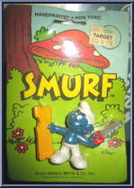 Carpenter Smurf (Saw / Wood) from Smurfs - Basic Series manufactured by Peyo [Front]
