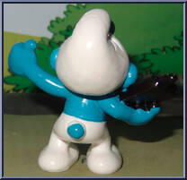 Cell Phone Smurf from Smurfs - Basic Series manufactured by Peyo [Loose]