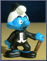 Charlie Chaplin Smurf from Smurfs - Basic Series manufactured by Peyo [Loose]