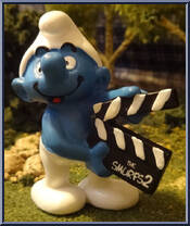 Clapperboard Smurf from Smurfs - Basic Series manufactured by Peyo [Loose]