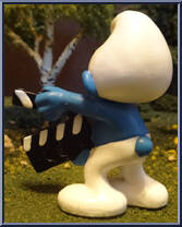Clapperboard Smurf from Smurfs - Basic Series manufactured by Peyo [Loose]