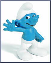 Clumsy Smurf (Waving) from Smurfs - Basic Series manufactured by Peyo [Loose]