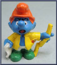 Construction Smurf from Smurfs - Basic Series manufactured by Peyo [Loose]