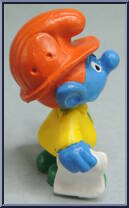 Construction Smurf from Smurfs - Basic Series manufactured by Peyo [Loose]