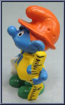 Construction Smurf from Smurfs - Basic Series manufactured by Peyo [Loose]