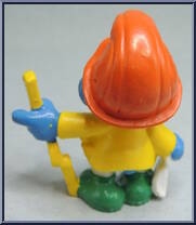 Construction Smurf from Smurfs - Basic Series manufactured by Peyo [Loose]