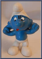 Fingers in Ears Smurf from Smurfs - Basic Series manufactured by Peyo [Loose]