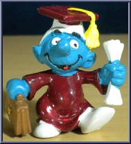 Graduate Smurf from Smurfs - Basic Series manufactured by Peyo [Loose]