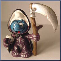 Grim Reaper Smurf from Smurfs - Basic Series manufactured by Peyo [Loose]