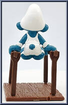 Gymnast Smurf (Parallel Bars) from Smurfs - Super Smurfs manufactured by Peyo [Loose]