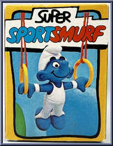 Gymnast Smurf (Rings) from Smurfs - Super Smurfs manufactured by Peyo [Front]