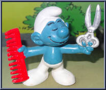 Hairdresser Smurf from Smurfs - Basic Series manufactured by Peyo [Loose]