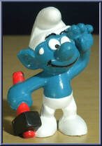 Hammer Smurf from Smurfs - Basic Series manufactured by Peyo [Loose]