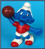 Handball Smurf from Smurfs - Basic Series manufactured by Peyo [Loose]