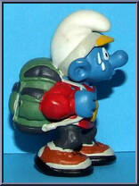 Hiker Smurf (Backpack) from Smurfs - Basic Series manufactured by Peyo [Loose]