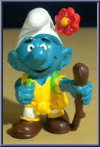 Hiker Smurf (Red Flower) from Smurfs - Basic Series manufactured by Peyo [Loose]