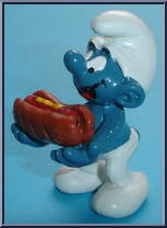 Hot Dog Smurf from Smurfs - Basic Series manufactured by Peyo [Loose]