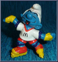 Ice Skating Smurf from Smurfs - McDonald's manufactured by Peyo [Loose]