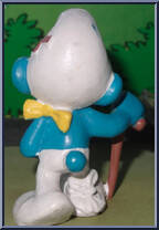 Injured Smurf (Sling / Walking Stick) from Smurfs - Basic Series manufactured by Peyo [Loose]
