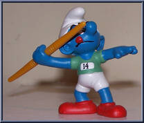 Javelin Thrower Smurf from Smurfs - Basic Series manufactured by Peyo [Loose]