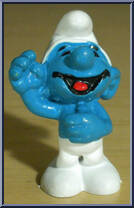 Laughing Smurf (Mouth Open) from Smurfs - Basic Series manufactured by Peyo [Loose]