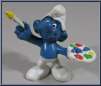 Painter Smurf from Smurfs - Basic Series manufactured by Peyo [Loose]