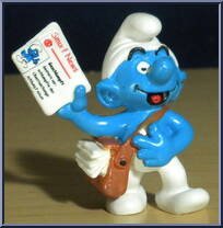 Paperboy Smurf from Smurfs - Basic Series manufactured by Peyo [Loose]