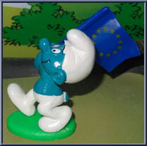 Patriot Smurf from Smurfs - Basic Series manufactured by Peyo [Loose]