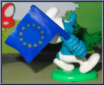 Patriot Smurf from Smurfs - Basic Series manufactured by Peyo [Loose]