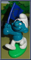 Patriot Smurf from Smurfs - Basic Series manufactured by Peyo [Loose]