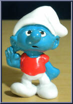 Slouchy (Raising Hand) from Smurfs - Basic Series manufactured by Peyo [Loose]