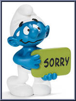 Sorry Smurf from Smurfs - Basic Series manufactured by Peyo [Loose]
