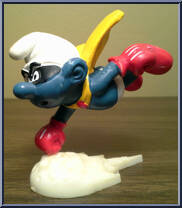 Superman Smurf from Smurfs - Basic Series manufactured by Peyo [Loose]