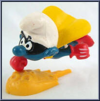 Superman Smurf from Smurfs - Basic Series manufactured by Peyo [Loose]