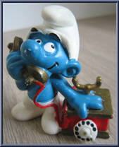 Telephone Smurf from Smurfs - Basic Series manufactured by Peyo [Loose]