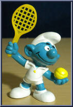 Tennis Serving Smurf from Smurfs - Basic Series manufactured by Peyo [Loose]
