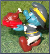Thanksgiving Turkey Smurf from Smurfs - Basic Series manufactured by Peyo [Loose]