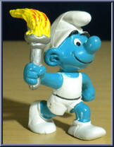 Torchbearer Smurf from Smurfs - Basic Series manufactured by Peyo [Loose]