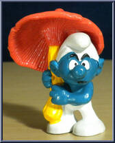 Umbrella Smurf from Smurfs - Basic Series manufactured by Peyo [Loose]