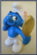 Vanity Smurf (Gold Mirror) from Smurfs - Basic Series manufactured by Peyo [Loose]